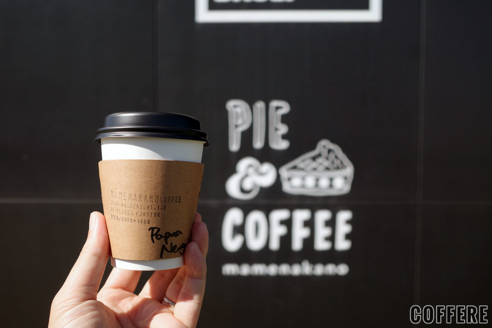 PIE & COFFEE mamenakanoのコーヒーとロゴ
